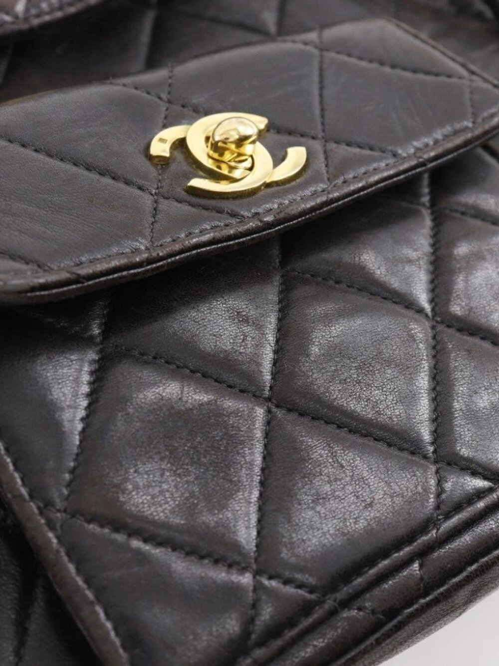 CHANEL Matelasse Backpack Daypack A10177 ChainBackpack COCO Mark black - Picture 5 of 12